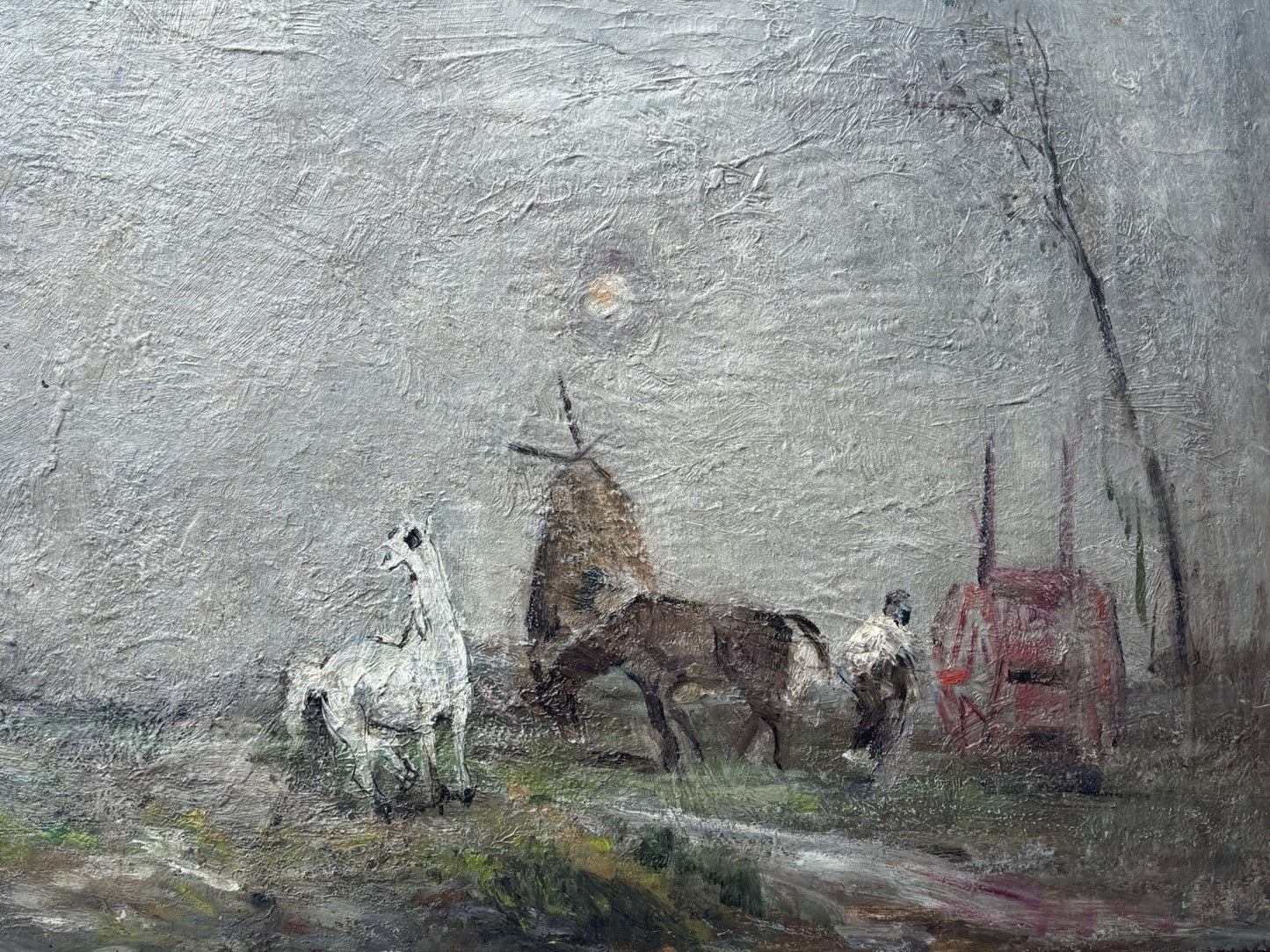 Quadro -Cavallino Bianco- Guido Casciaro dipinto a olio su tela