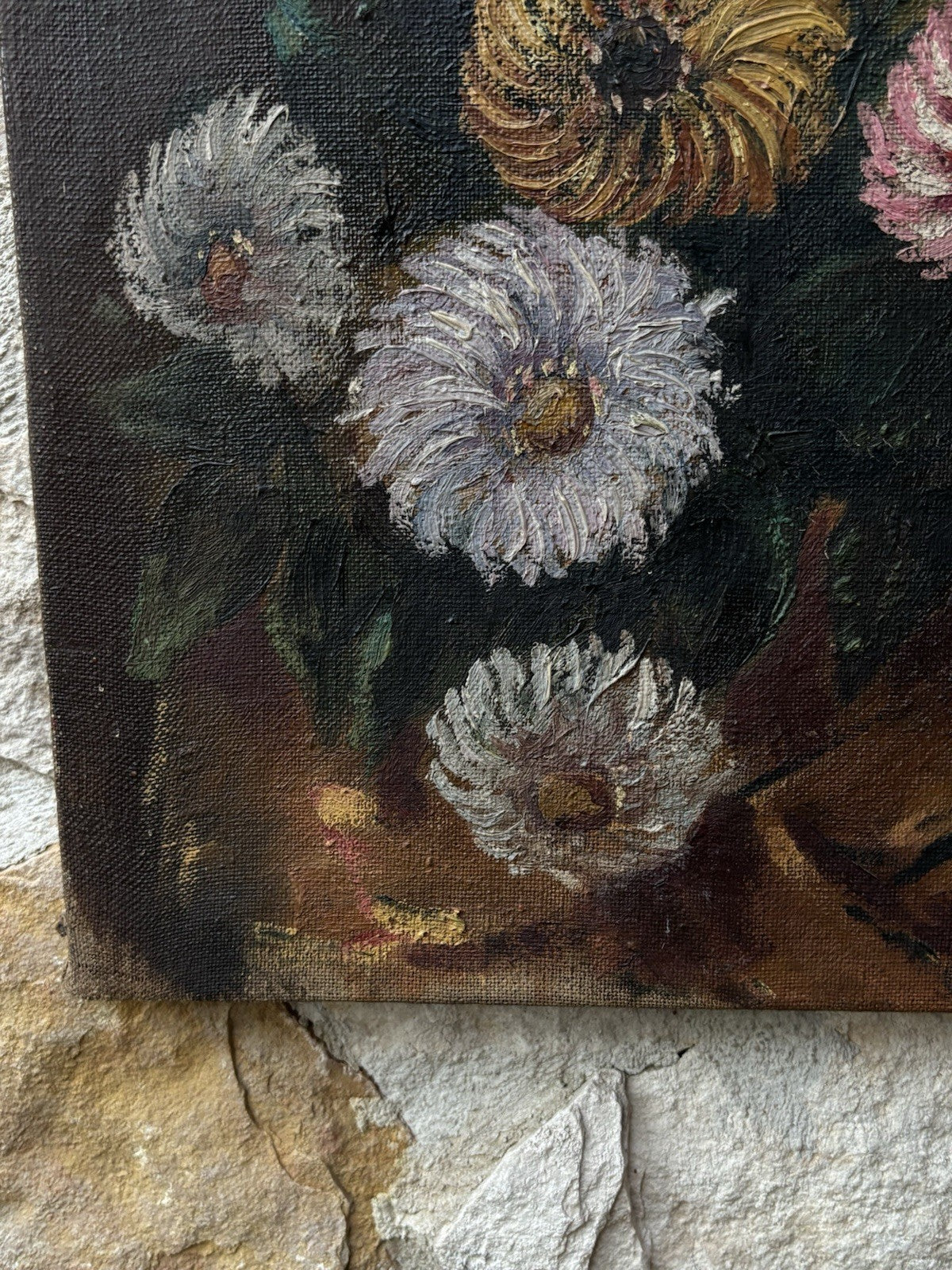 Grande quadro antico -Ritratto Di Donna- dipinto a olio su tela