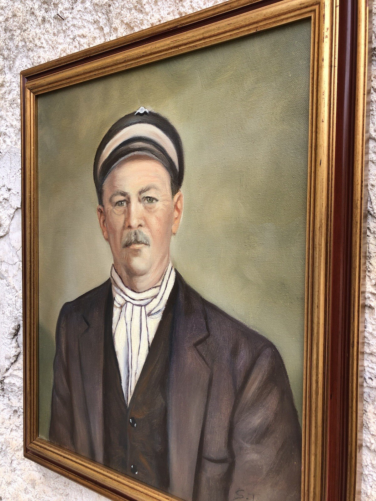 Quadro vintage -Ritratto Di Uomo- dipinto a olio su tela