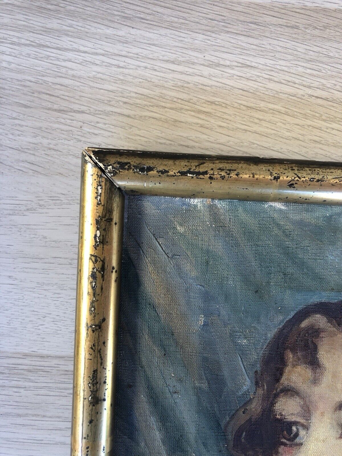 Quadro antico -Profilo Donna- dipinto a olio su tela