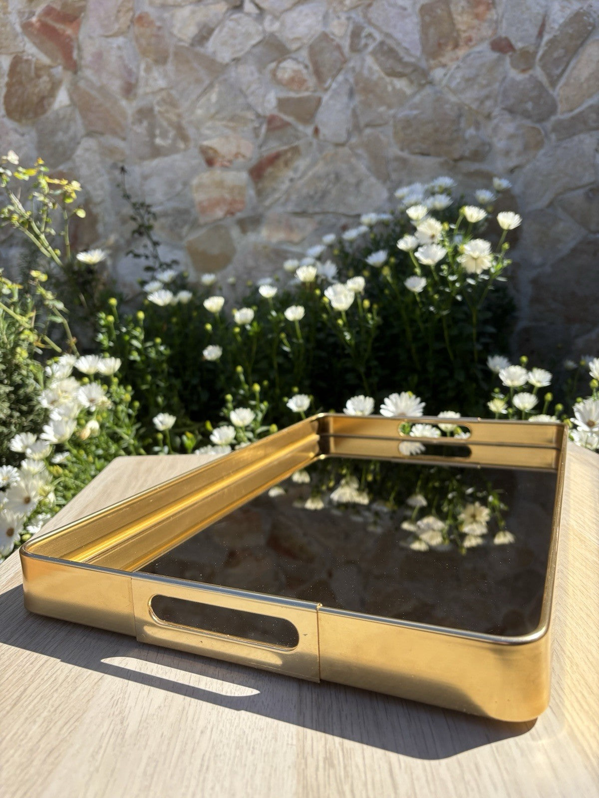 Vassoio Vintage Anni ‘60 MB Made In Italy In Metallo Con Specchio