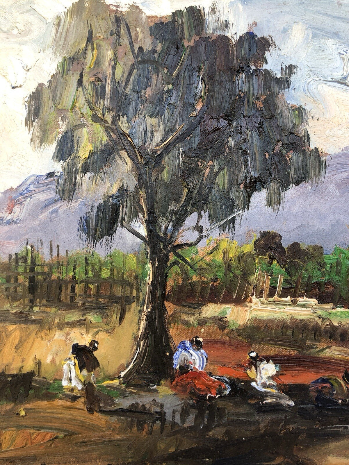 Quadro vintage -Paesaggio- dipinto a olio