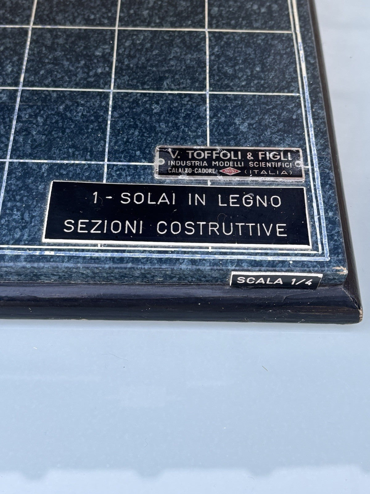 Modello Architettonico E Didattico Vintage In Legno-Toffoli E Figli-