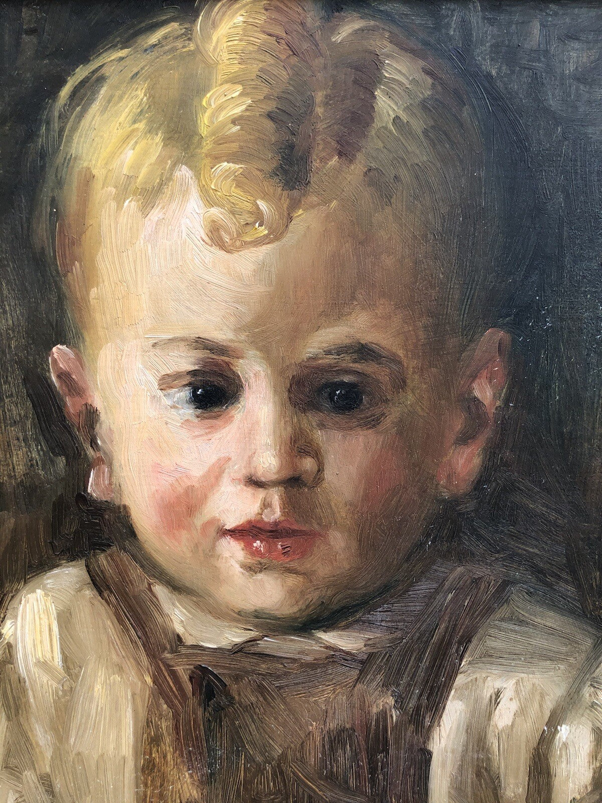 Quadro antico -Scolaretto- dipinto a olio su tavoletta