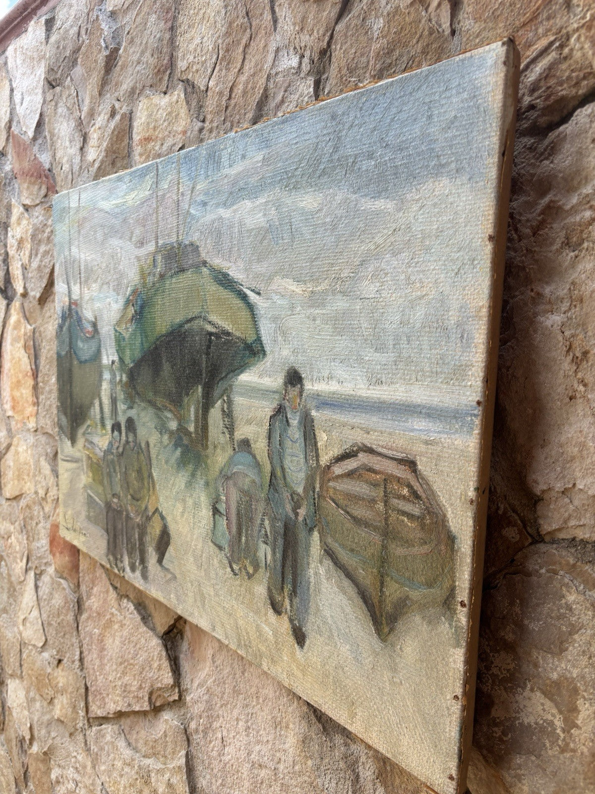 Quadro -Barche A Riposo- dipinto a olio su tela