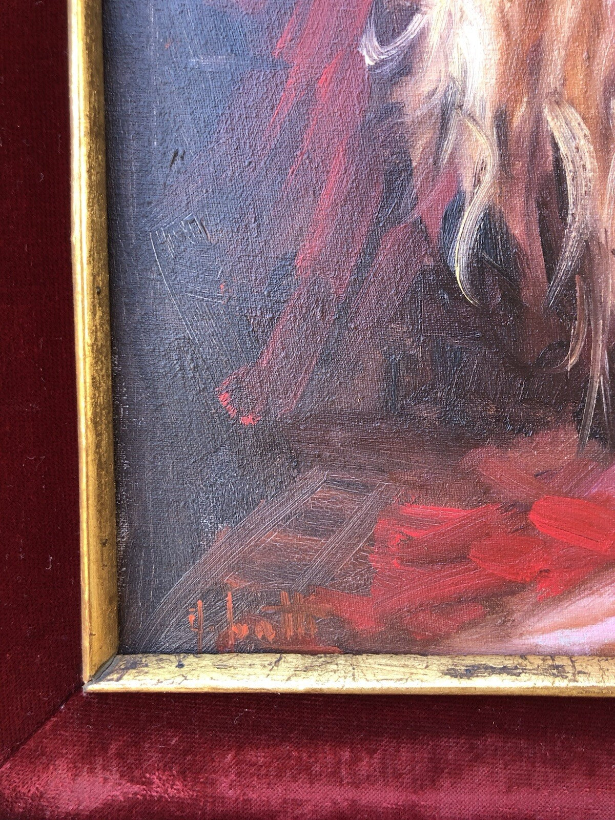 Quadro -Figura Di Donna- dipinto a olio su tela