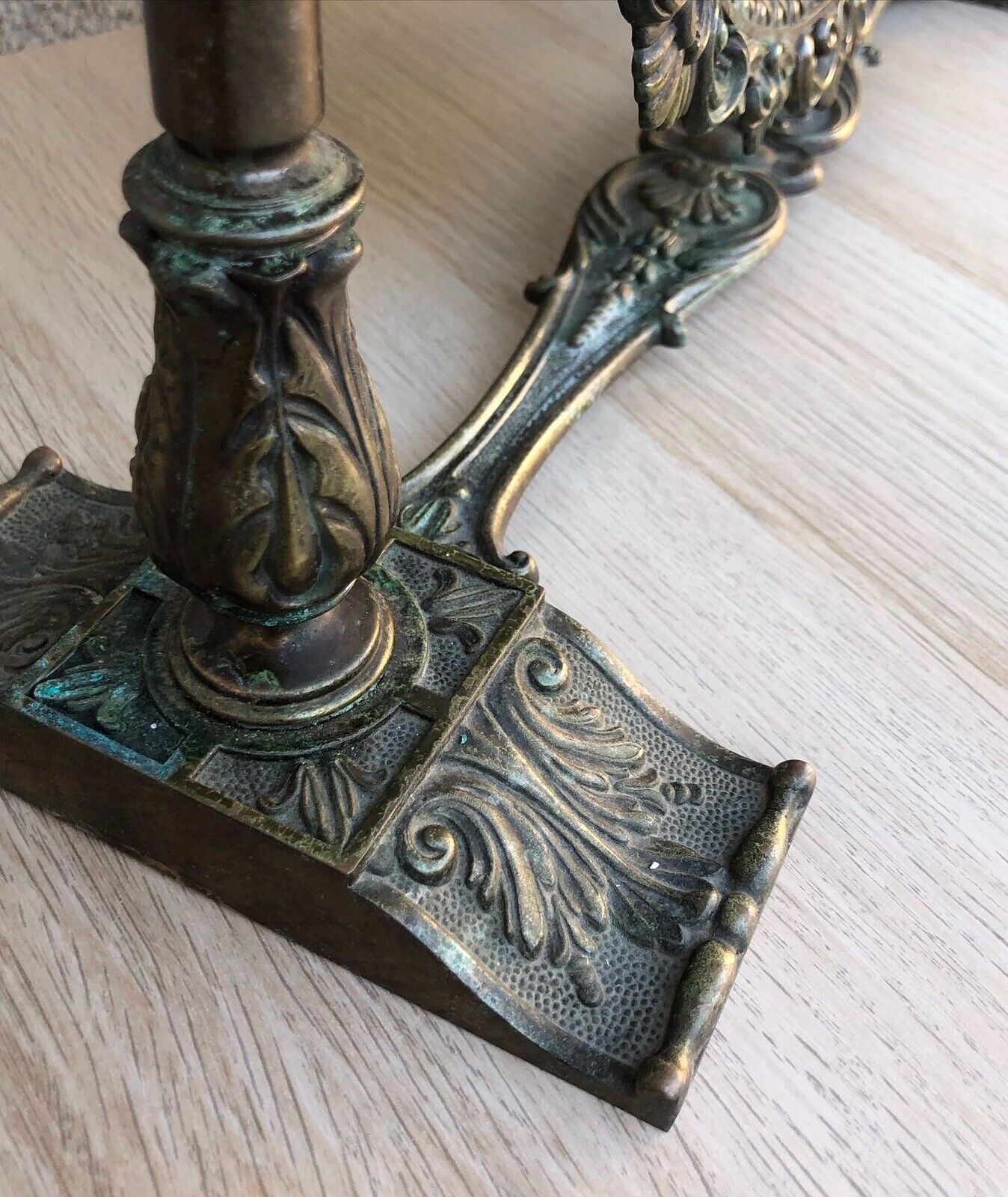 Grande specchio da tavolo- toeletta vintage in ottone