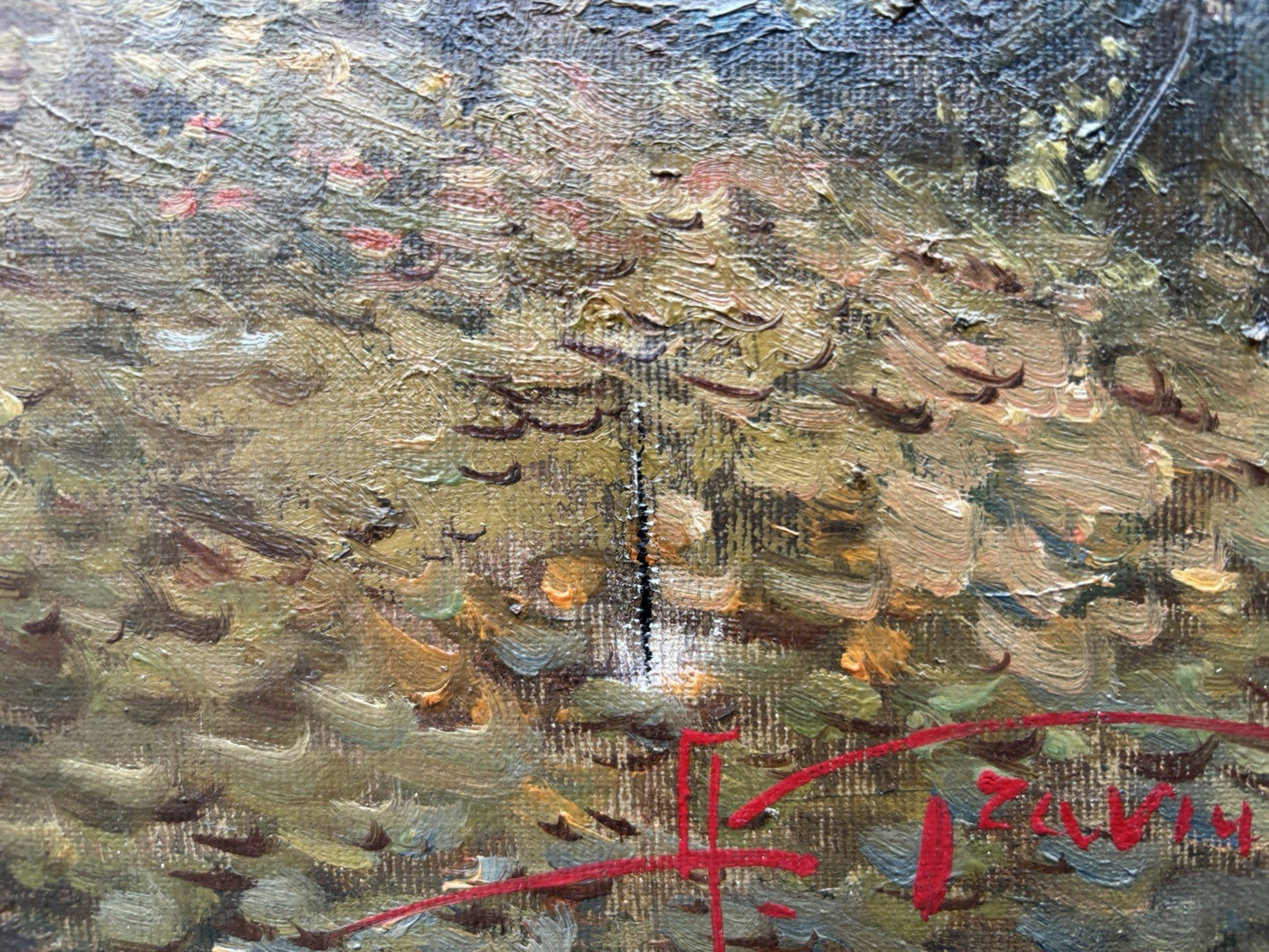 Quadro -Motivo Autunnale- Antonio Gravina-dipinto a olio su tela