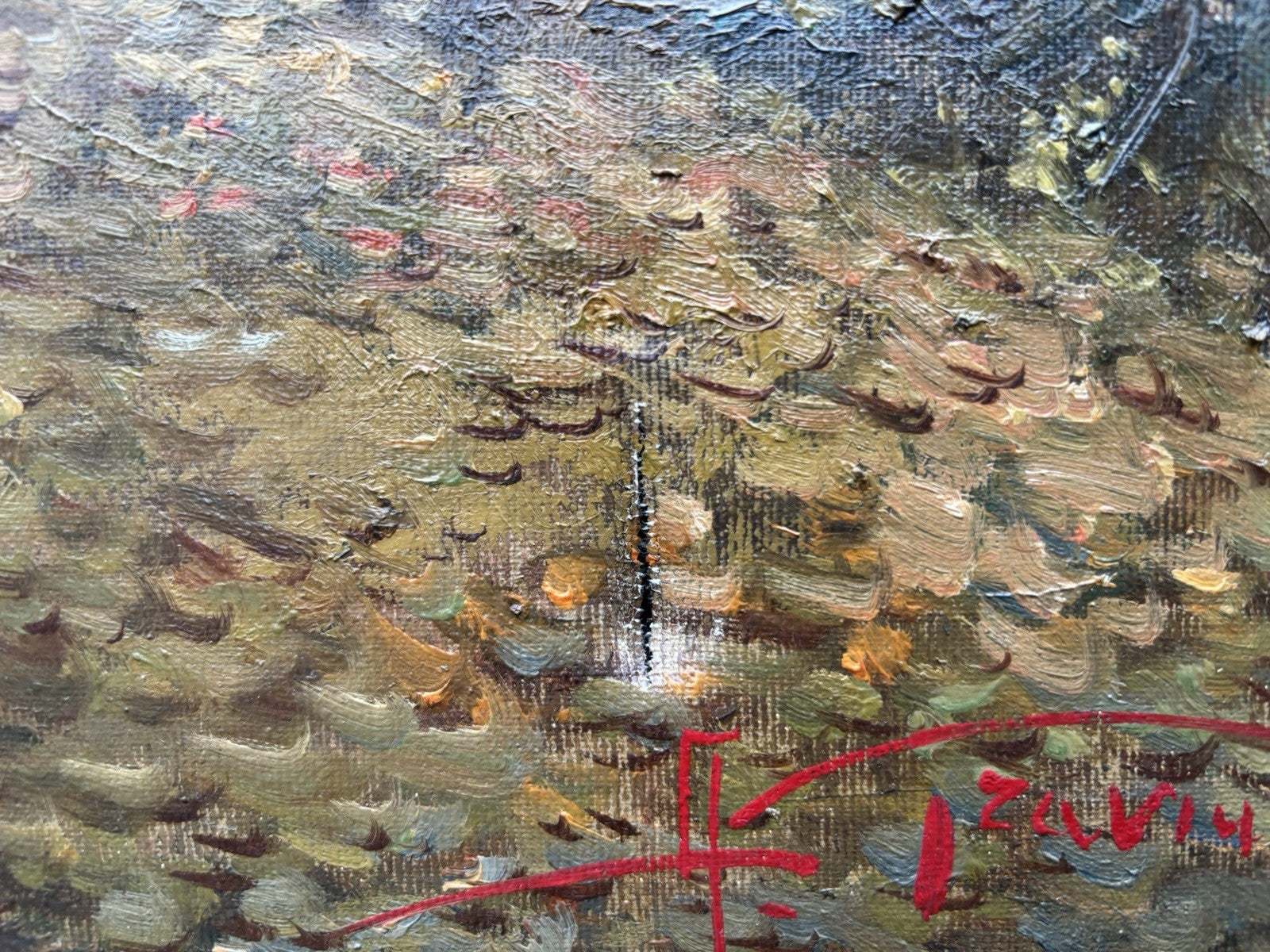 Quadro -Motivo Autunnale- Antonio Gravina-dipinto a olio su tela