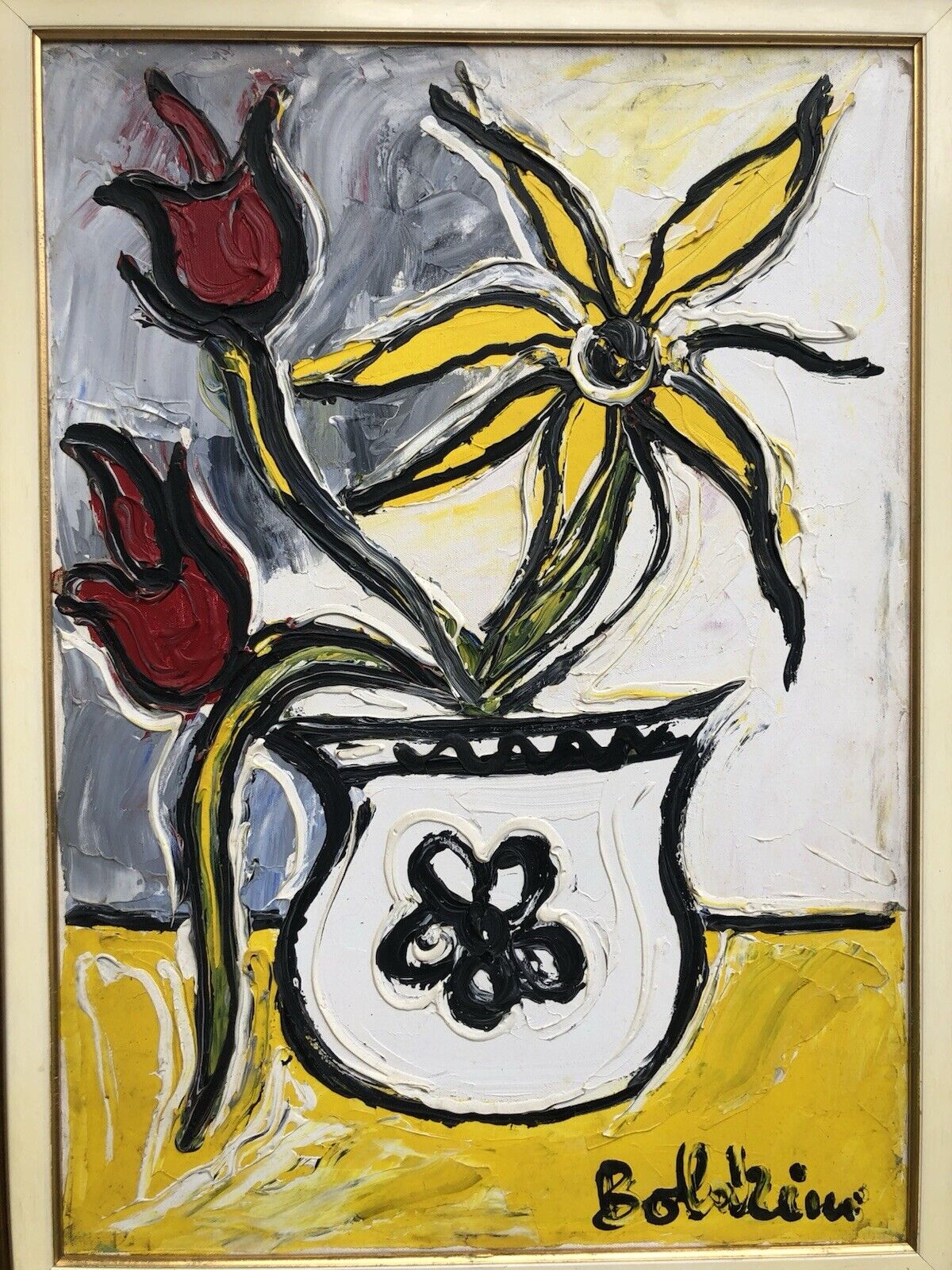 Quadro -Natura Morta- Gustavo Boldrini dipinto a olio su tela