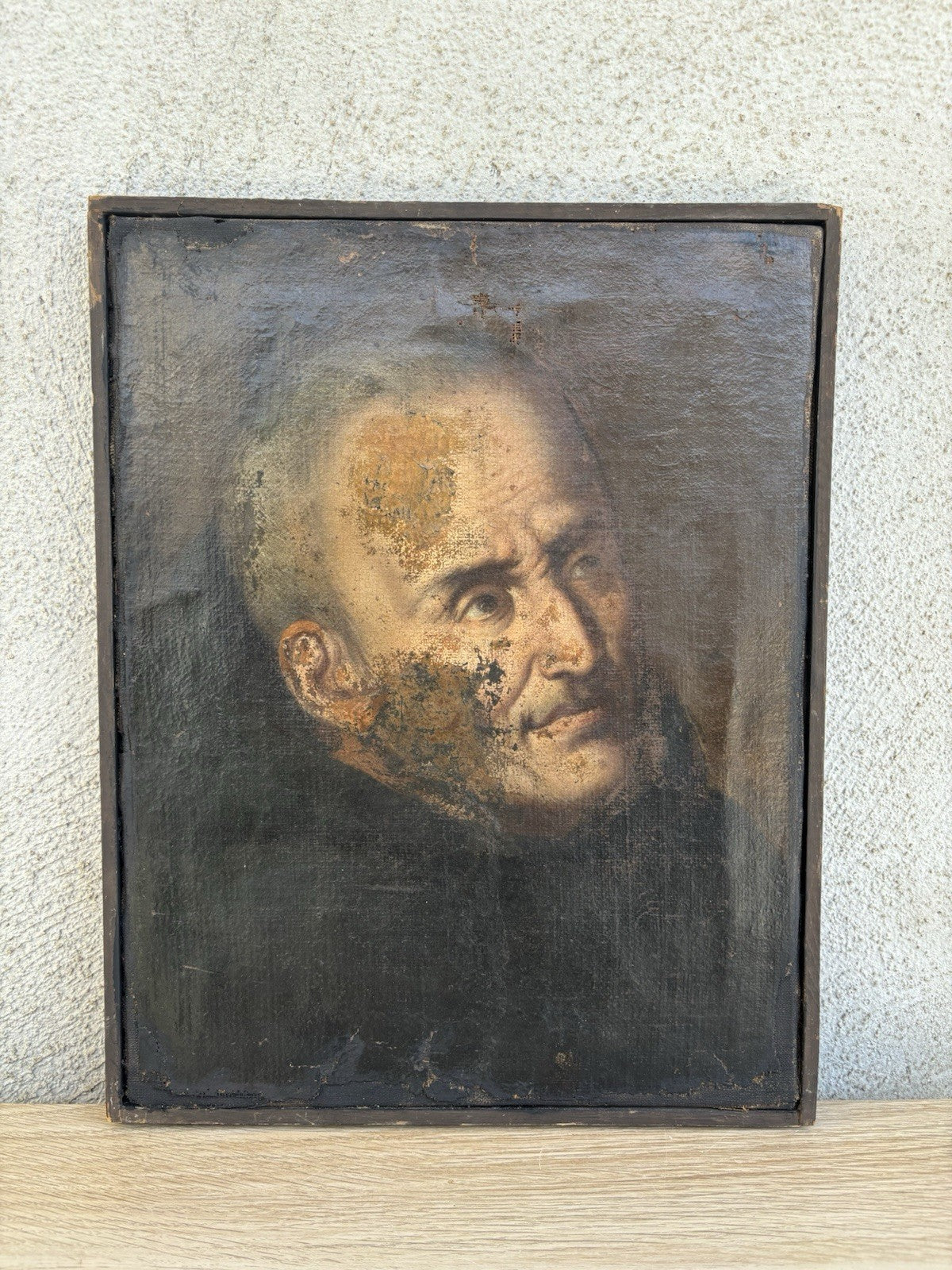 Quadro antico -Busto Di Uomo- dipinto a olio su tela