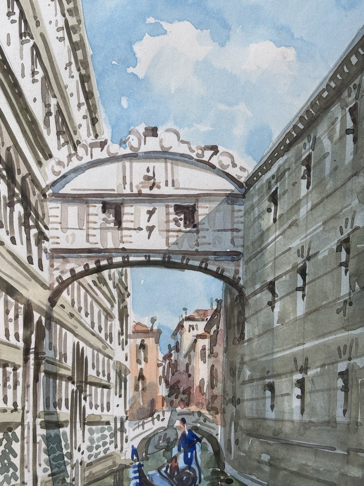 Quadro -Marina Di Venezia- Tosi ?? acquerello su carta