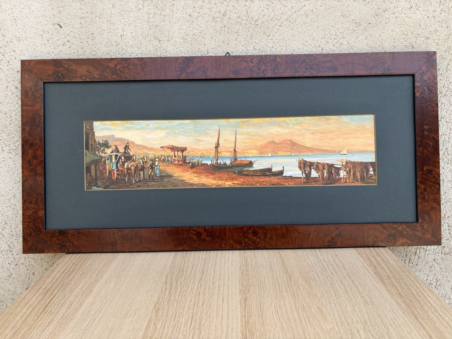 Quadro -Napoli Antica- dipinto a olio su tavola