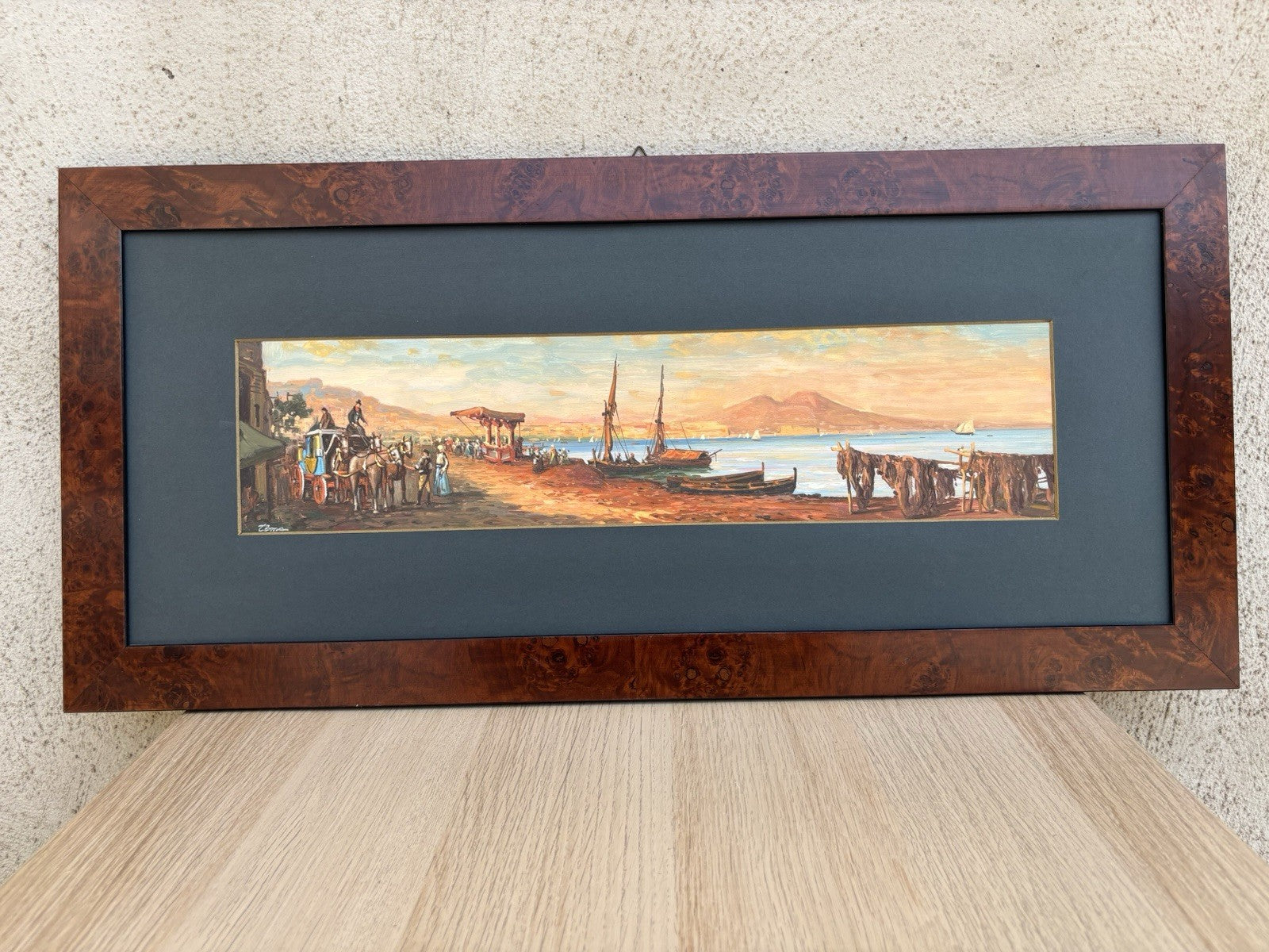 Quadro -Napoli Antica- dipinto a olio su tavola