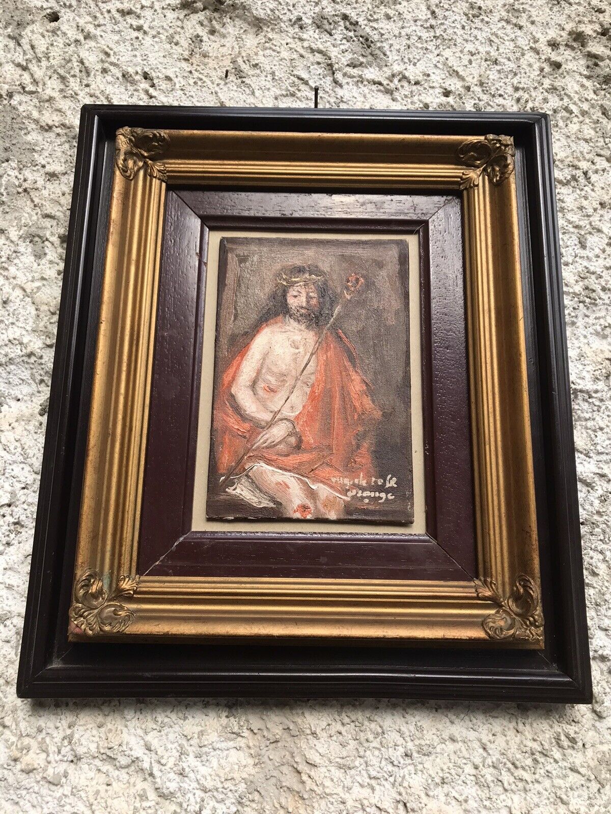 QUADRO VINTAGE -GESÙ- DIPINTO A OLIO