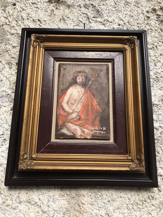 QUADRO VINTAGE -GESÙ- DIPINTO A OLIO