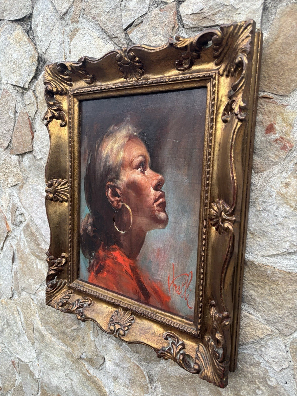 Quadro -Figura Di Donna- Luigi Anelli- dipinto a olio