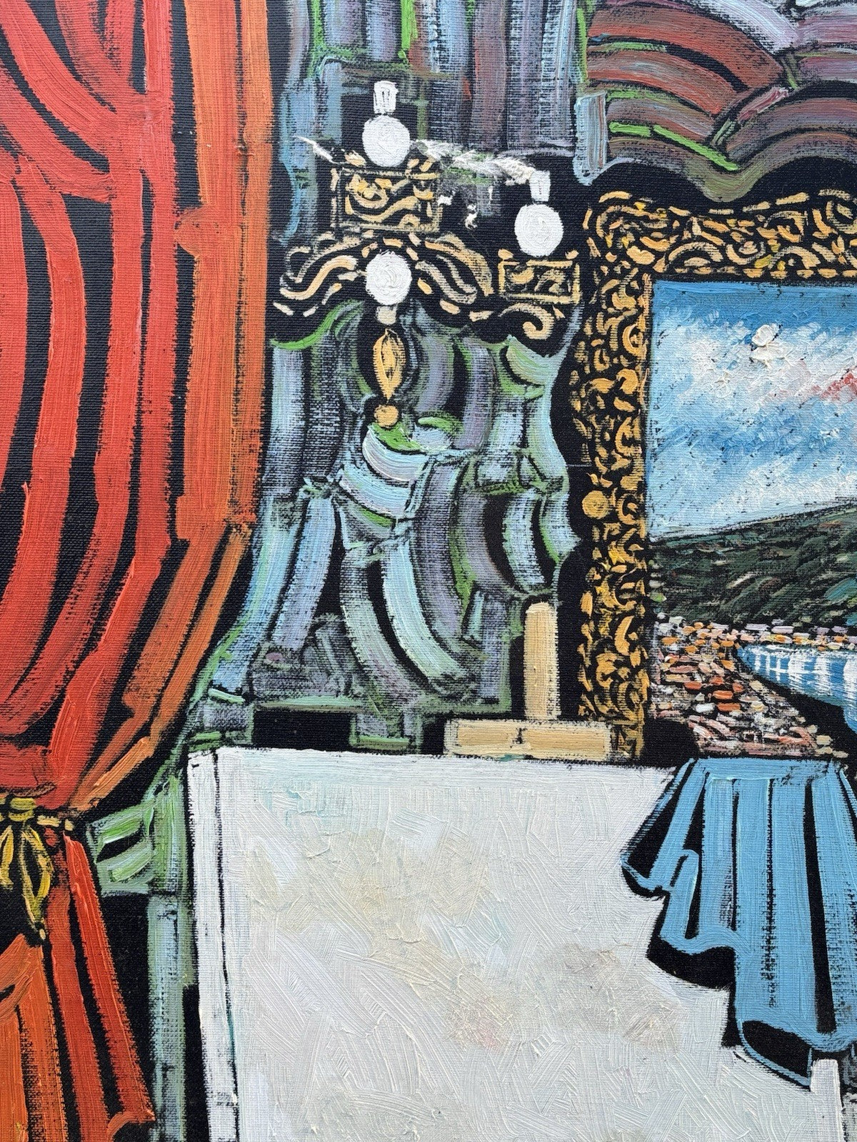 Quadro -Romanticismo- Marcello Piacentini dipinto a olio su tela