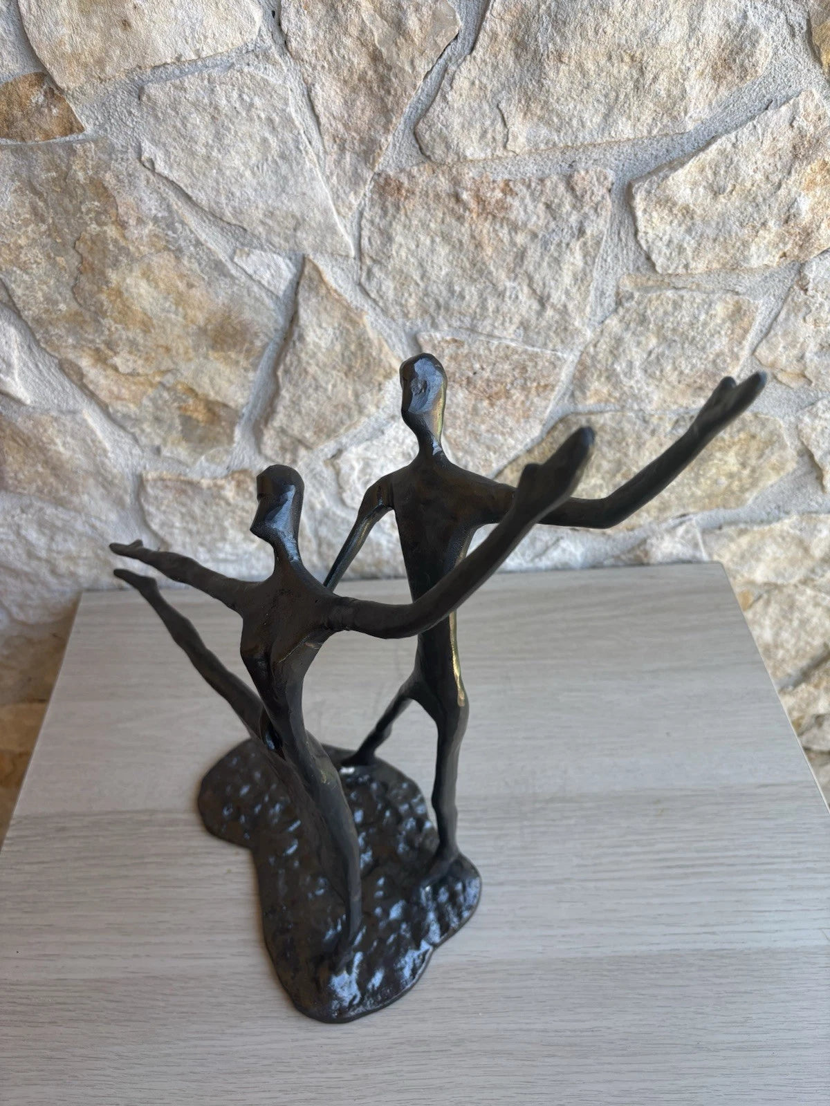 Scultura Vintage In Metallo -Ballerini-