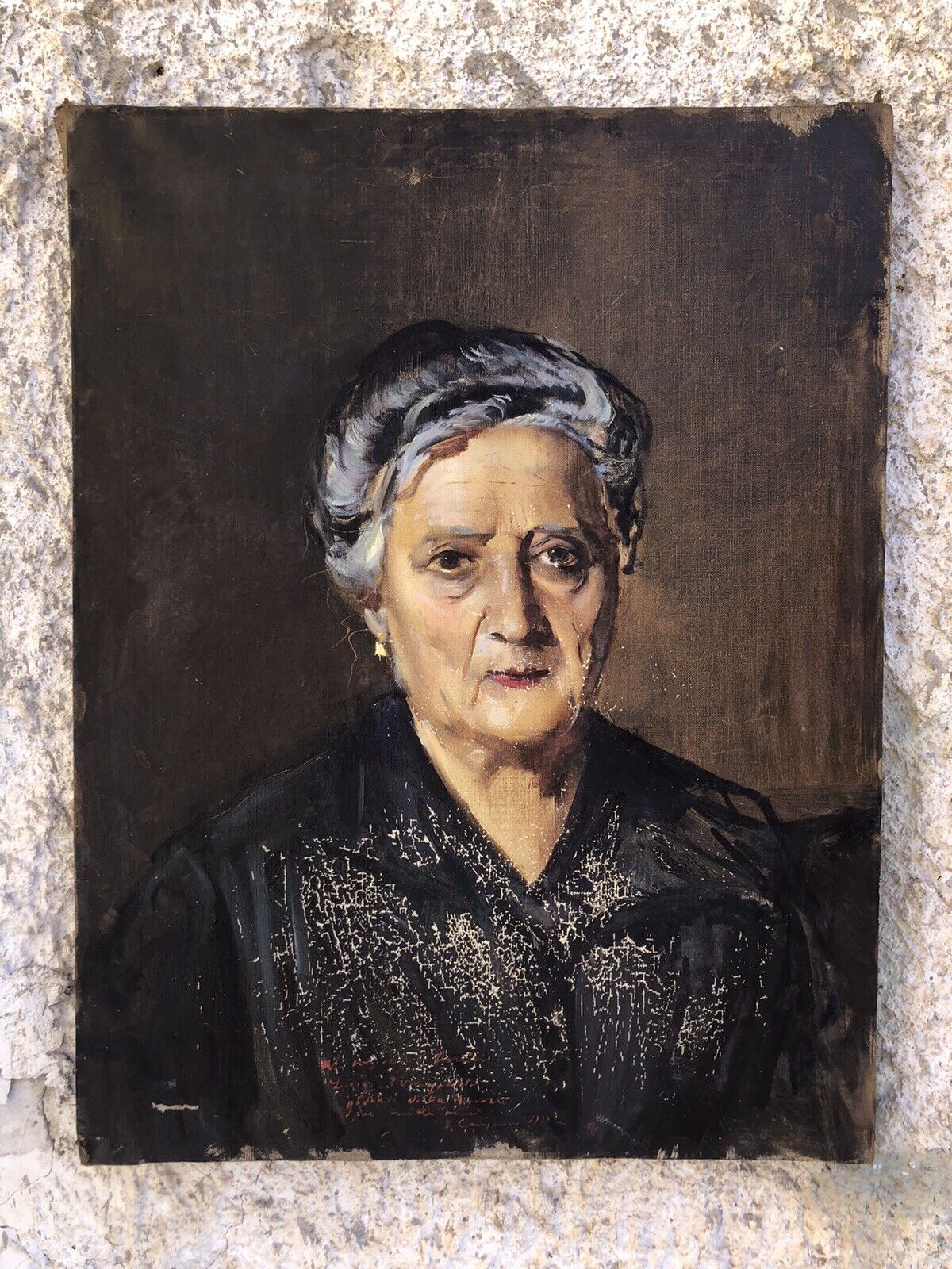 Quadro antico -Ritratto-dipinto a olio su tela