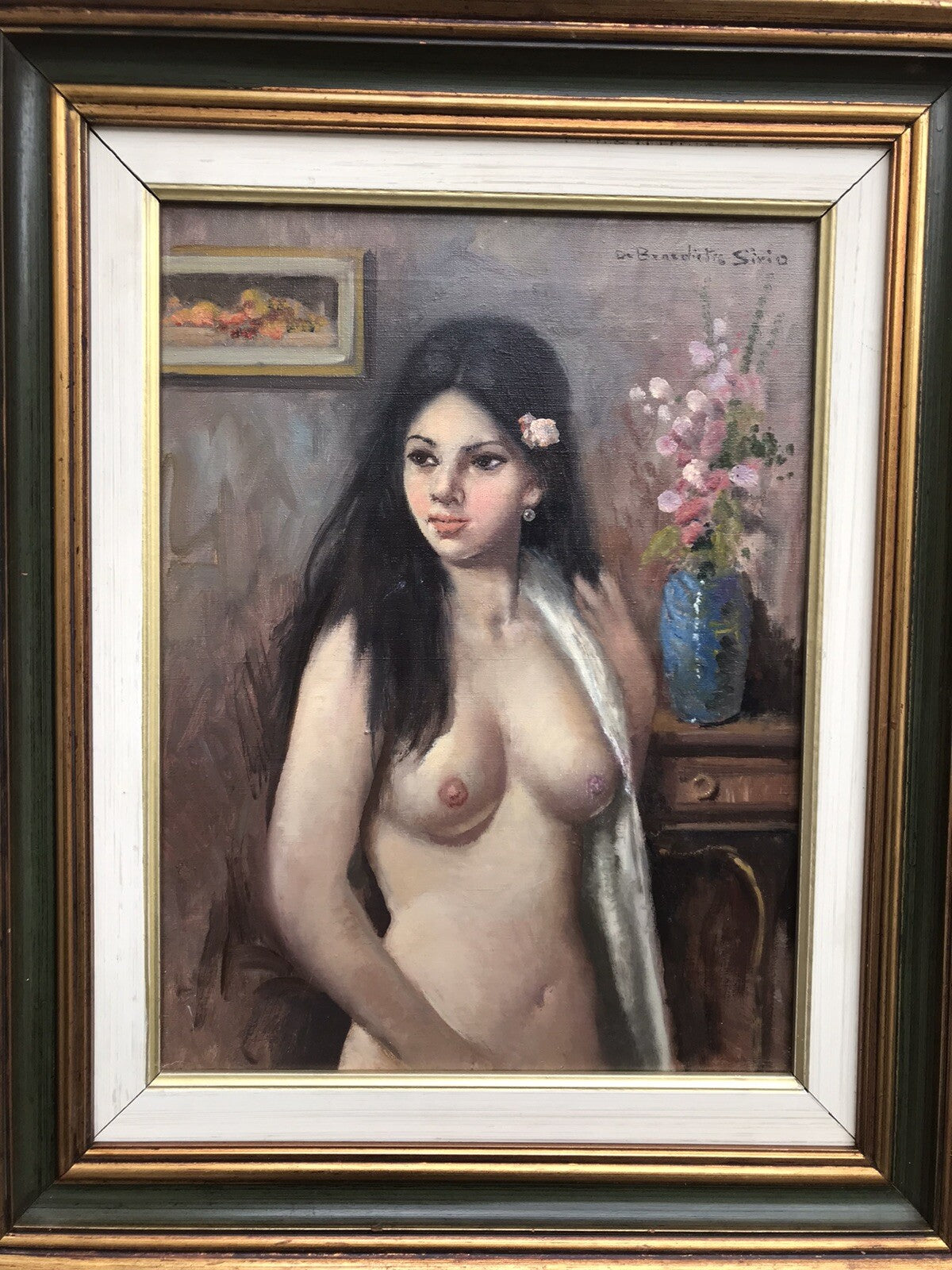 QUADRO VINTAGE -NUDO-DIPINTO A OLIO SU TELA