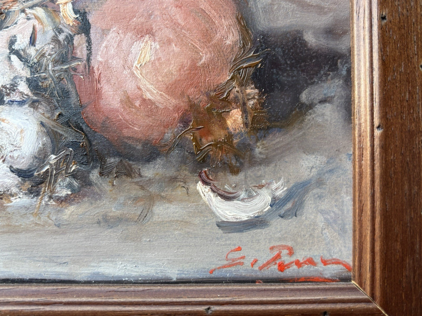 Tris di quadri miniature -Natura Morta- Giovanni Pane- dipinti a olio
