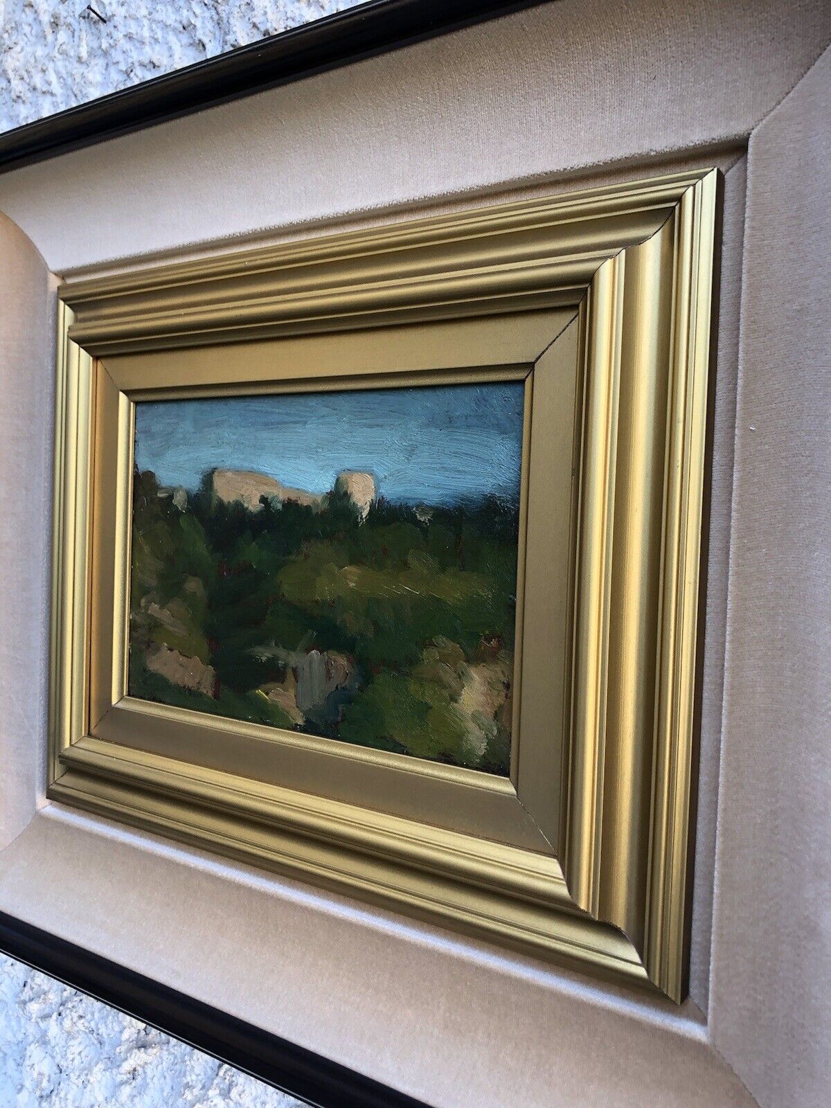 Quadro vintage -Paesaggio- dipinto a olio su tavoletta