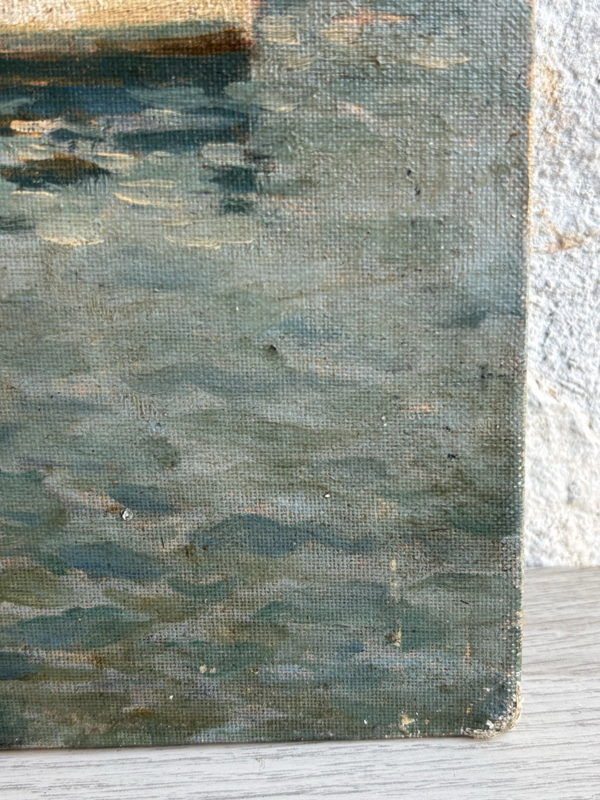 Quadro -Marina Con Barche- Ernesto Loreto dipinto a olio