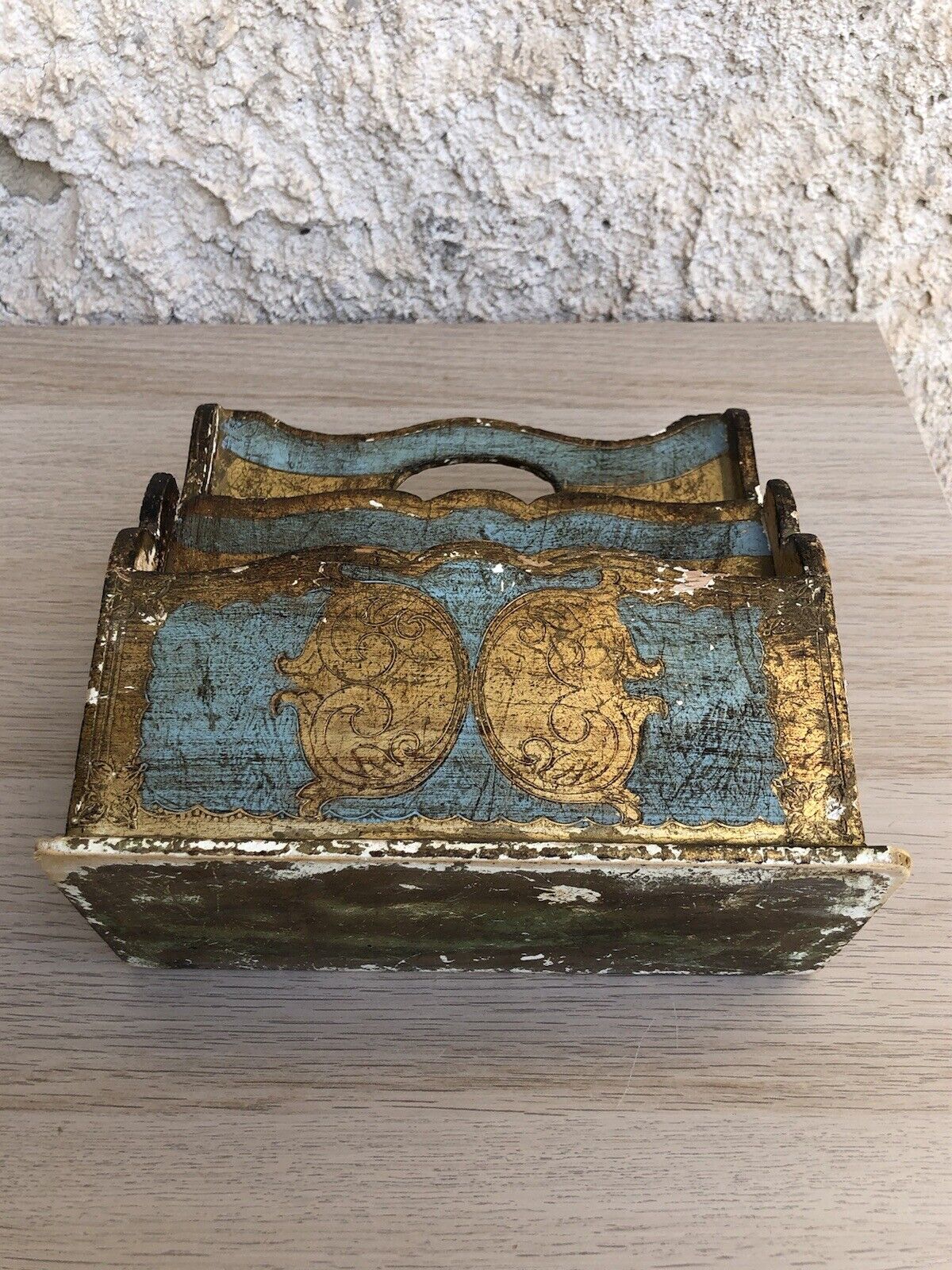 Portalettere Vintage In Legno Stile Fiorentino