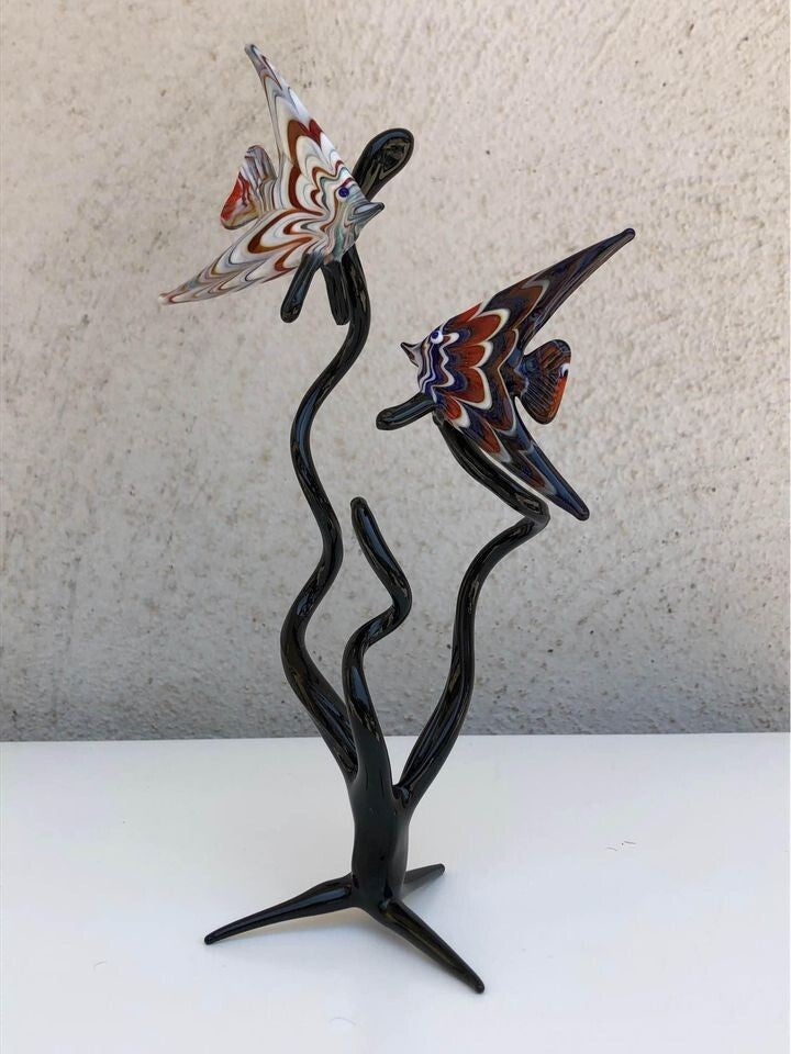 Scultura pesciolini in vetro di Murano