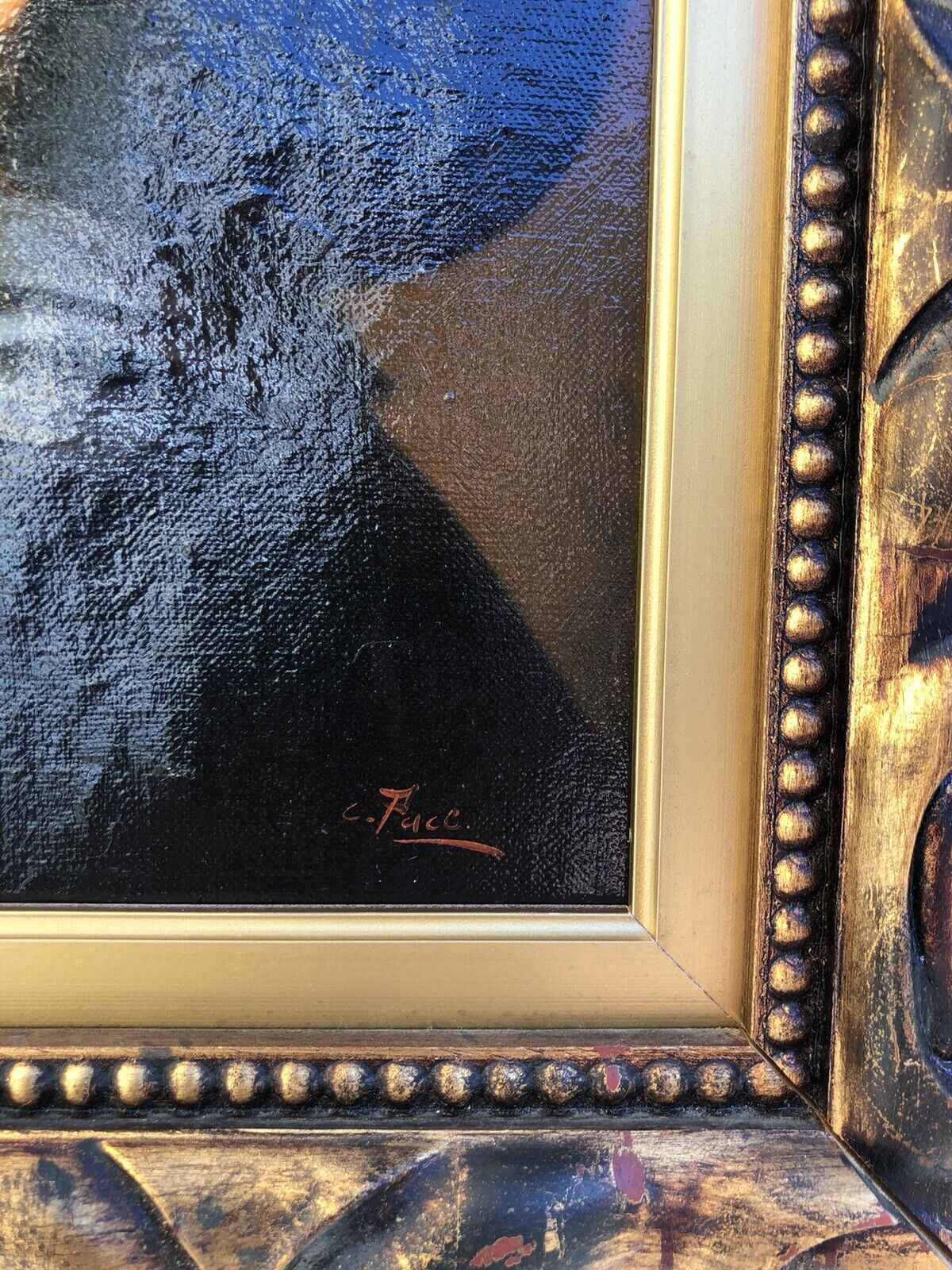 Quadro vintage -Figura- dipinto a olio su tela
