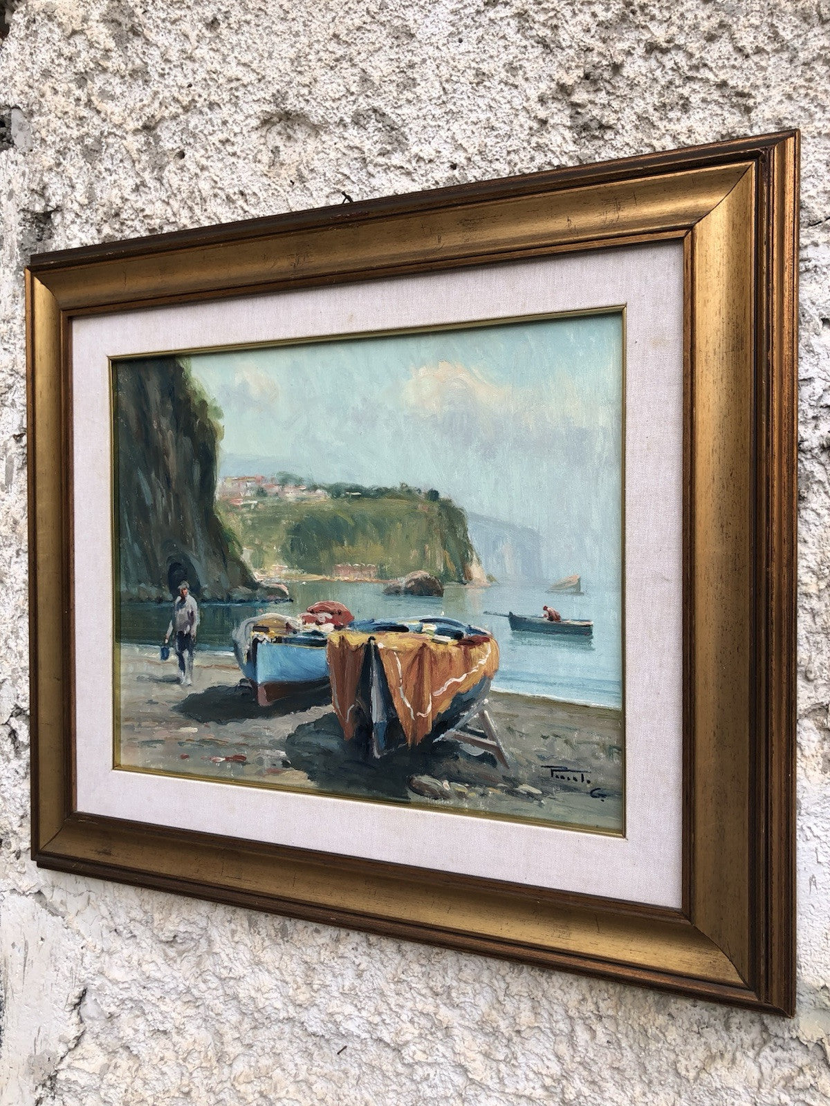 Quadro -Barche A Riposo- dipinto a olio su tela