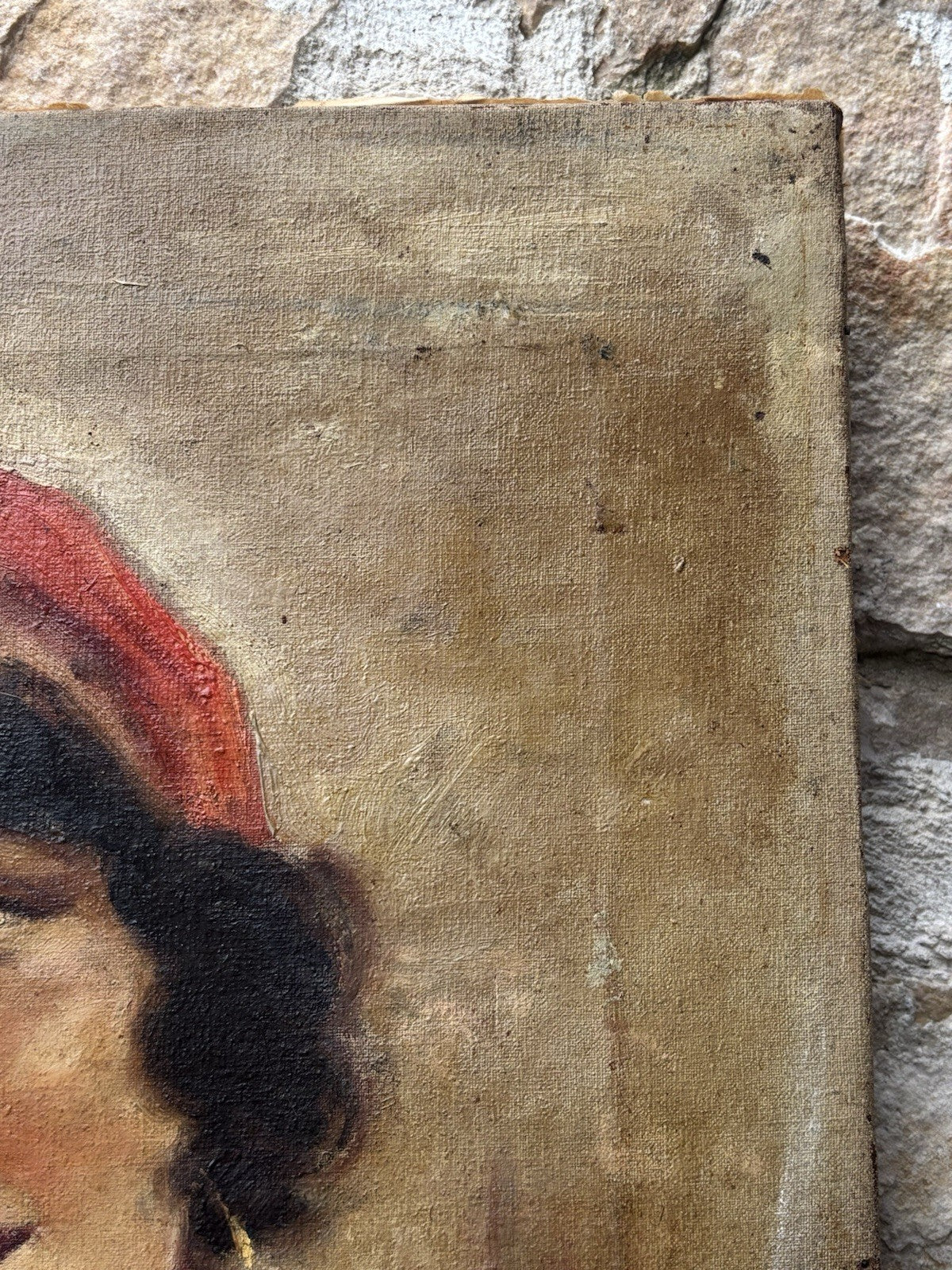 Quadro antico -Figura Di Donna- dipinto a olio su tela