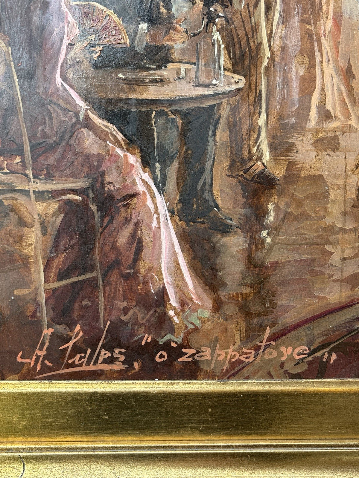 Quadro -O’Zappatore- dipinto a olio