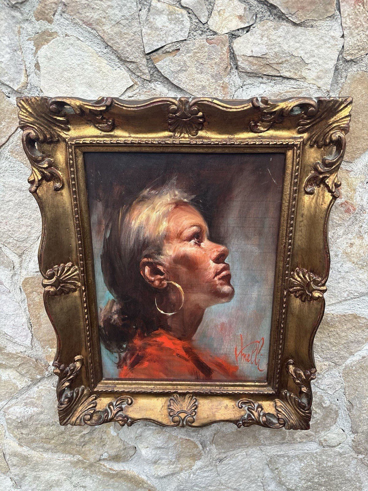 Quadro -Figura Di Donna- Luigi Anelli- dipinto a olio
