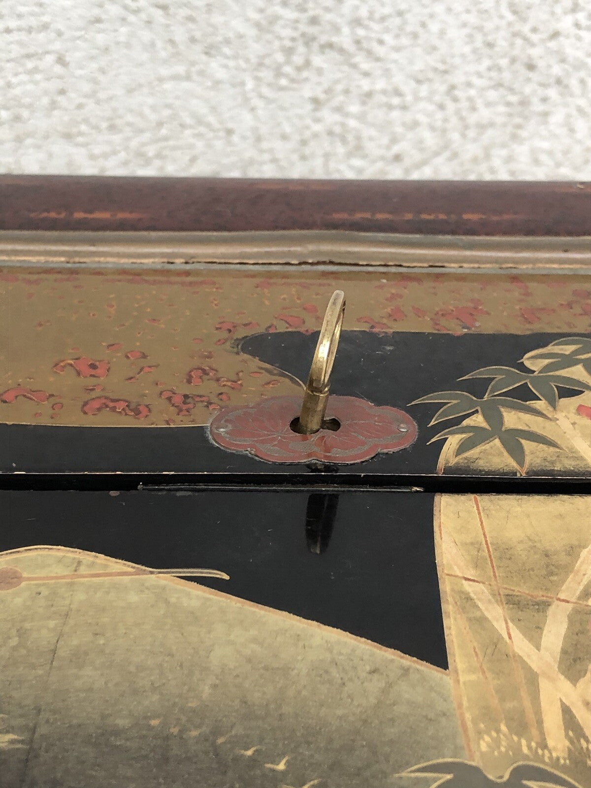 Scrittoio Cinese In Legno Laccato Vintage