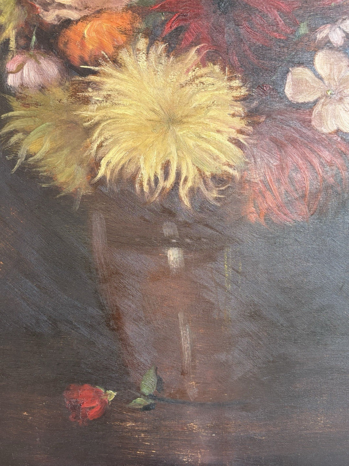 Quadro -Vaso Con Fiori- Augusto Cassandro dipinto a olio su tavoletta