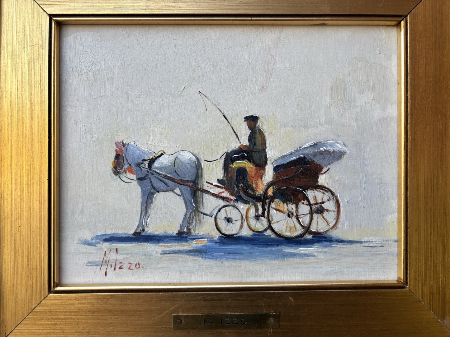 Quadro -La Carrozzella- Maria Izzo dipinto a olio