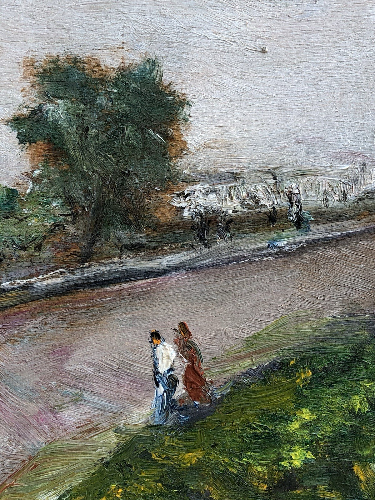 Quadro vintage -Parco Della Cittadella, Pisa- dipinto a olio su tavoletta