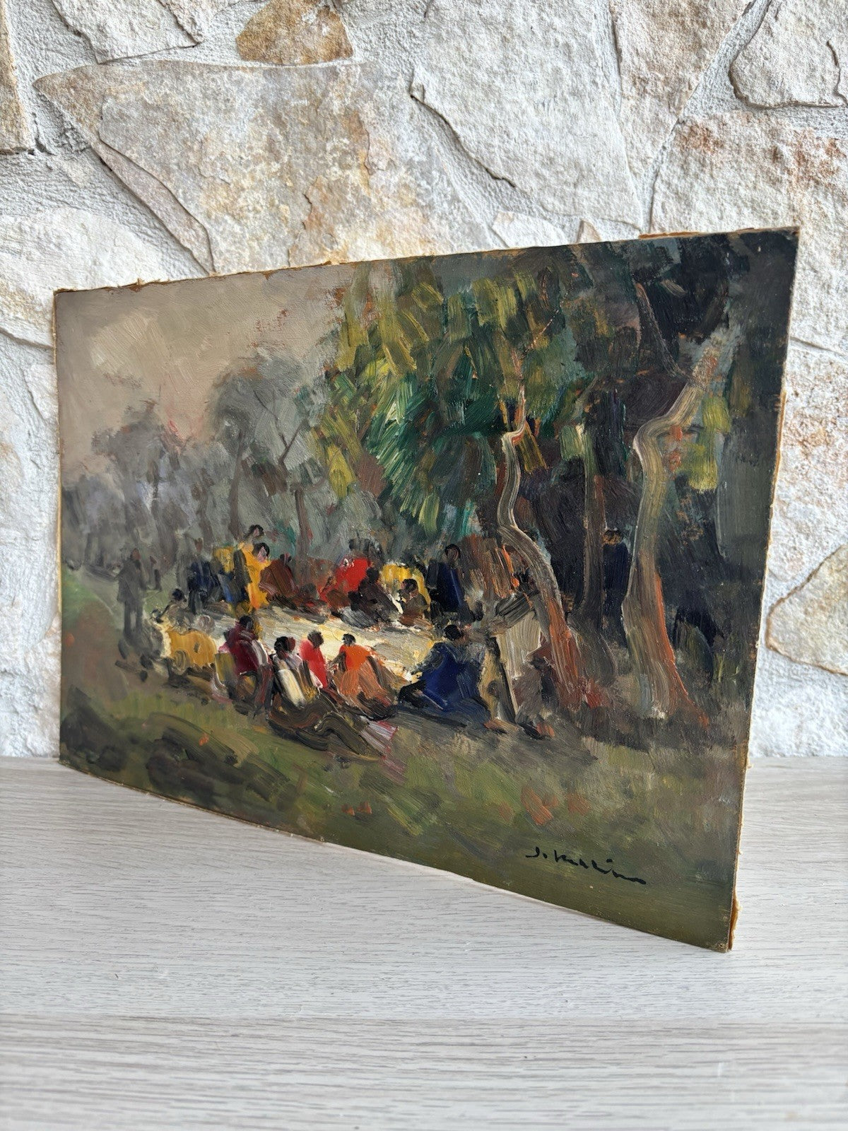 Quadro -Gruppo Di Persone- Francesco Di Marino Dipinto a olio