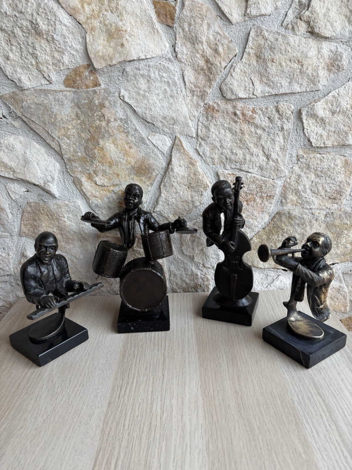 Sculture In Bronzo Vintage “Musicisti”