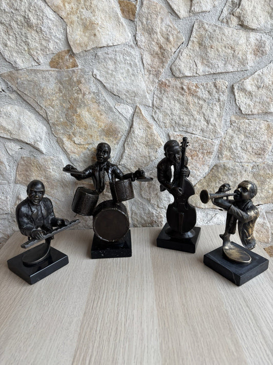 Sculture In Bronzo Vintage “Musicisti”