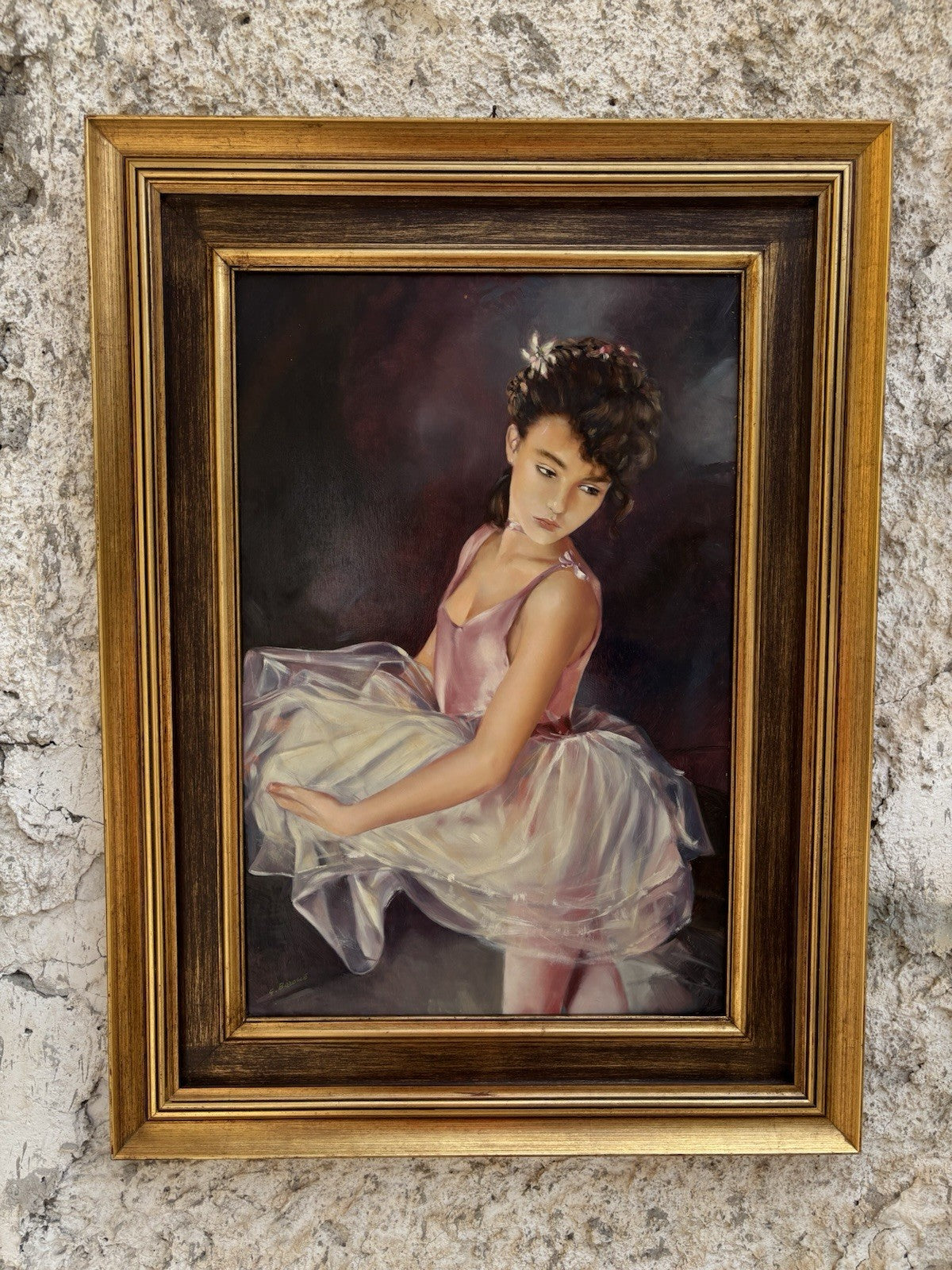 Quadro -Ballerina- Gigi Barone dipinto a olio su tavola