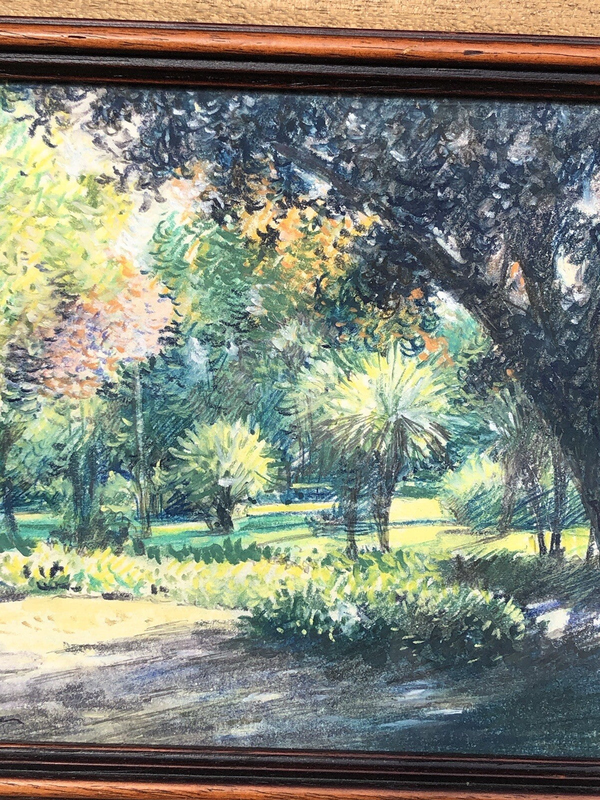 Quadro vintage -Boschetto- tecnica mista su carta