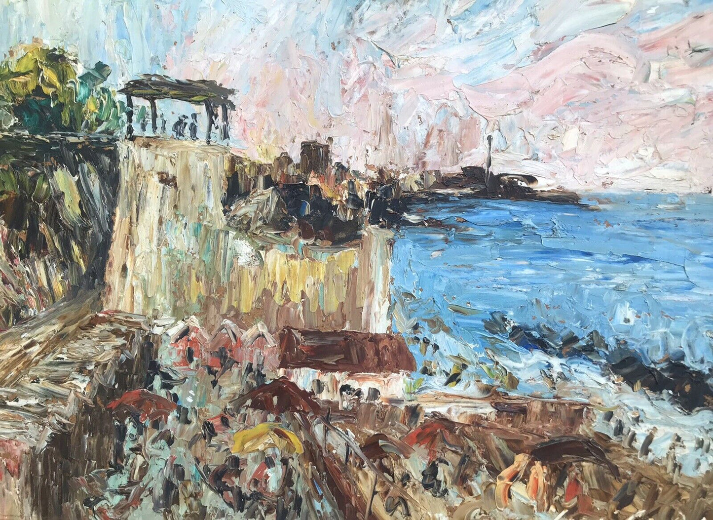QUADRO VINTAGE DIPINTO A OLIO SU MASONITE