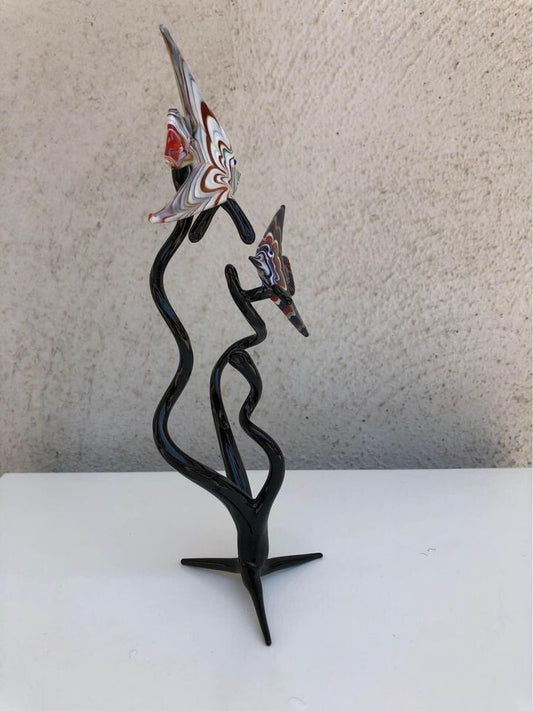 Scultura pesciolini in vetro di Murano