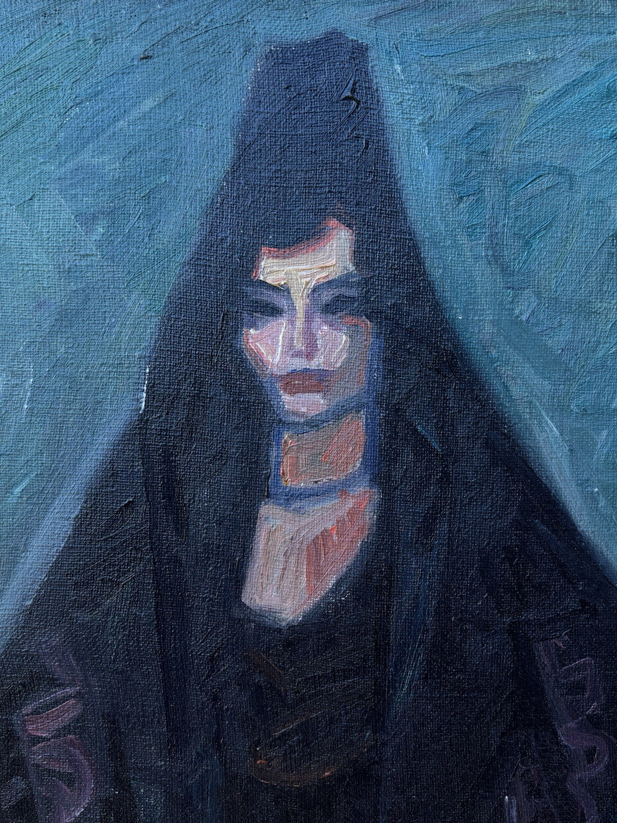 Quadro -Figura Di Donna- Emilio Notte- dipinto a olio su tela