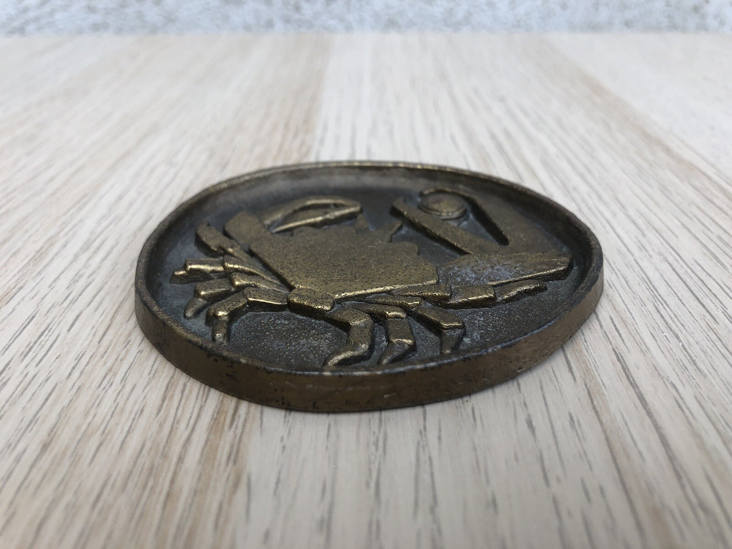 Fermacarte Soprammobile Granchio In Ottone