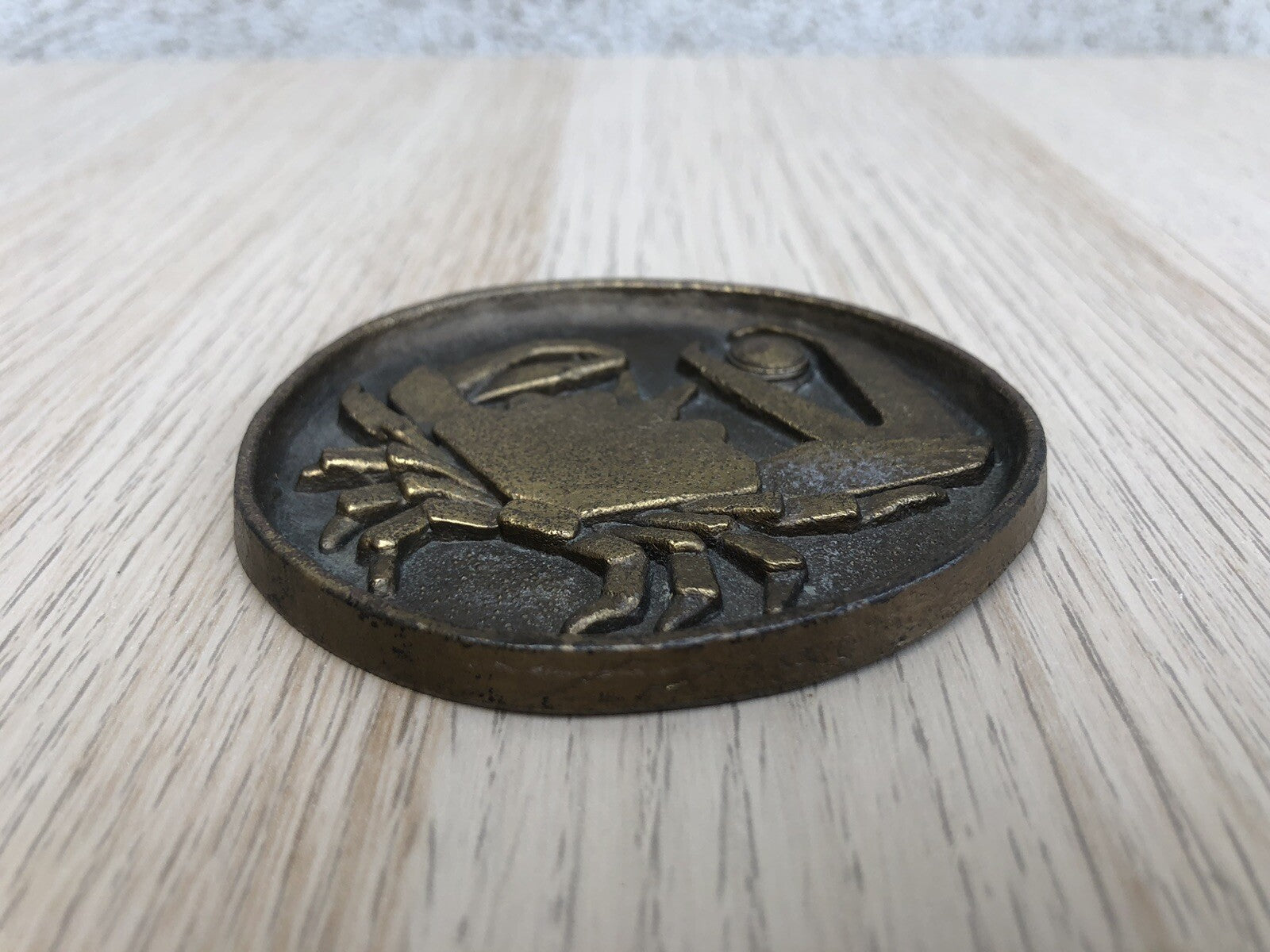 Fermacarte Soprammobile Granchio In Ottone