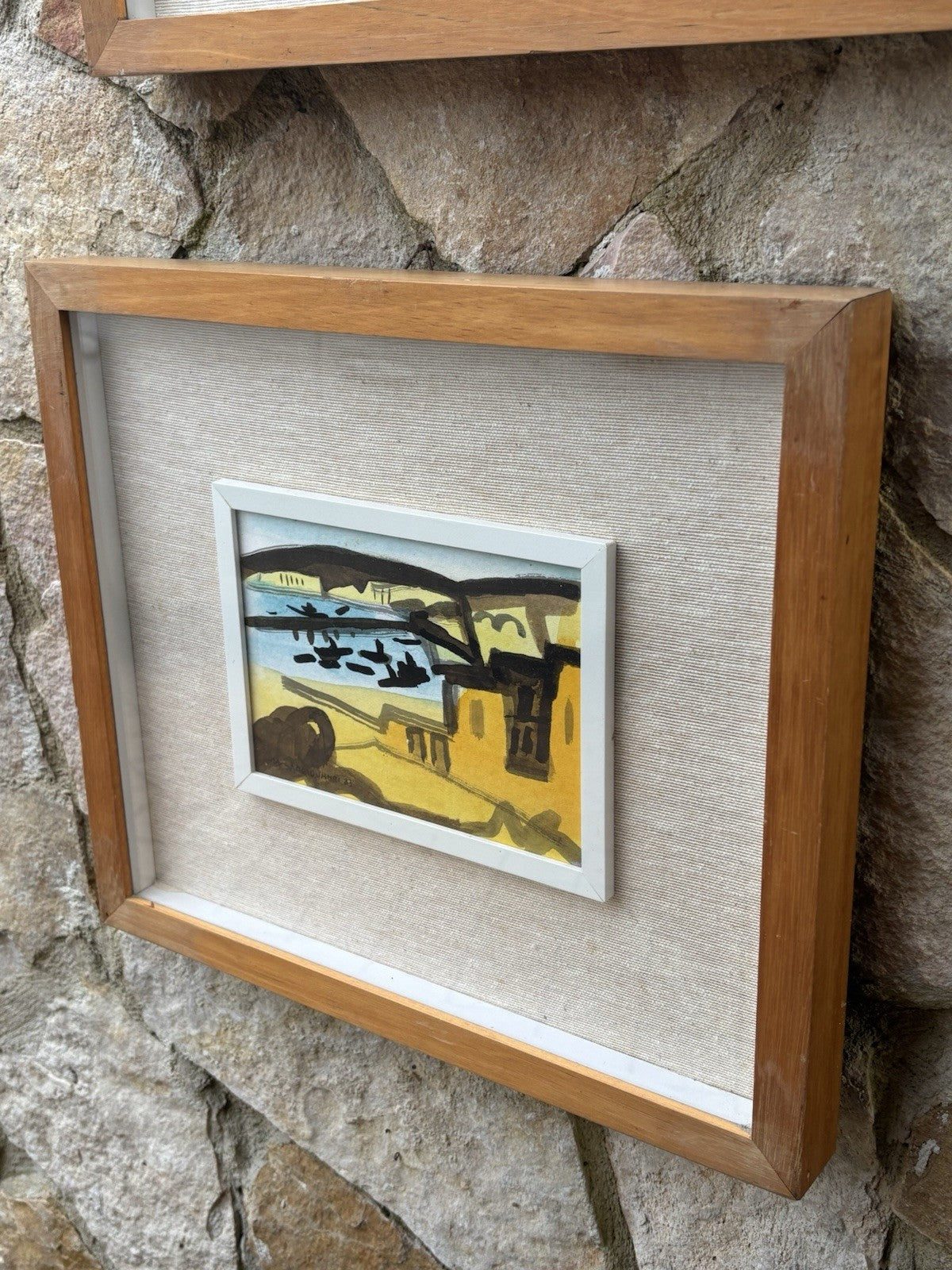 Coppia di quadri -Marine- Mario Sangiovanni tecnica mista su carta